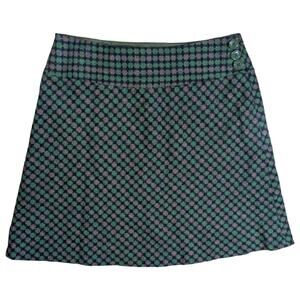 Loft y2k‎ green dot geometric mod mini skirt